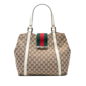 Pre-Loved Gucci GG Canvas Web New Ladies Tote
